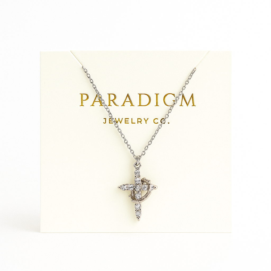 He Wears the Crown Necklace - Silver