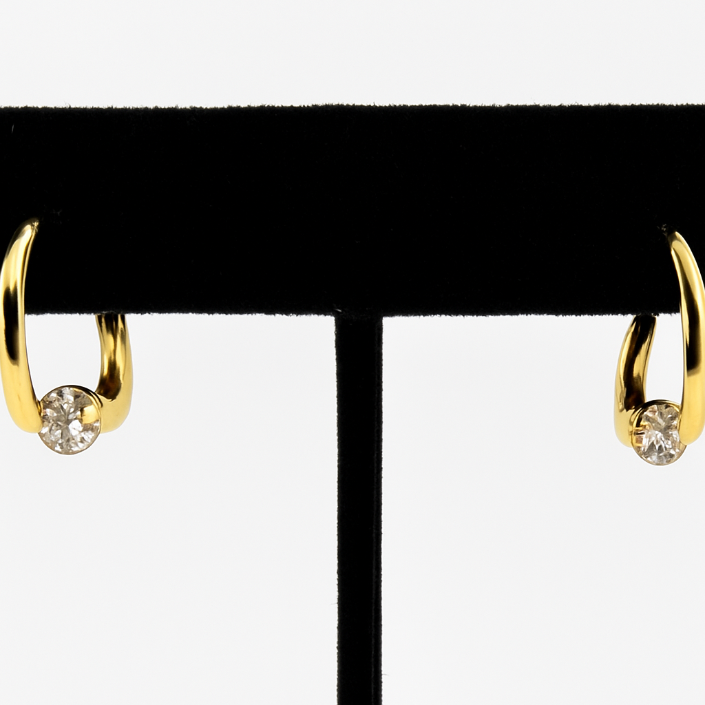 Halo Glow Hoops - 925 Sterling Silver Crystal Earrings