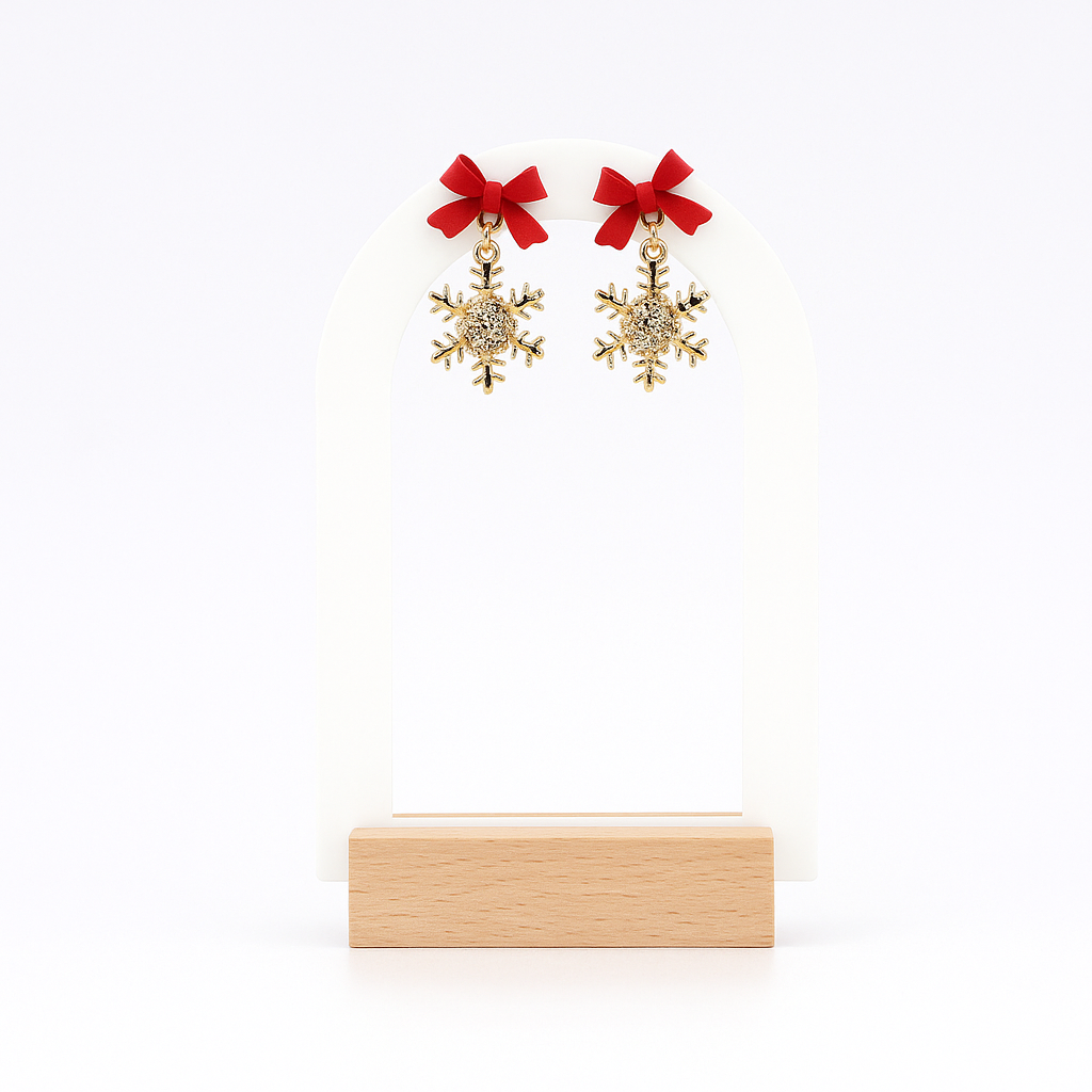 Let It Bow Earrings - Red