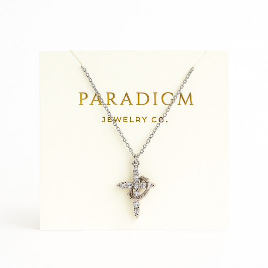 He Wears the Crown Necklace - Silver