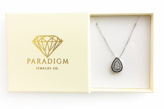 More of You - 1CT Moissanite 925 Sterling Silver Drop Pendant Necklace in Silver