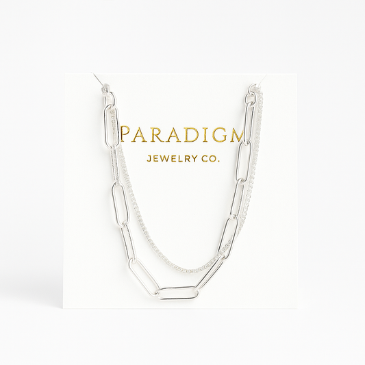 Duality Bracelet Set – 925 Sterling Silver Layered Bracelets