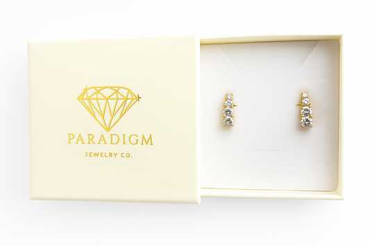 Ethereal Dreams – 2 CT Moissanite Gradient Hoops
