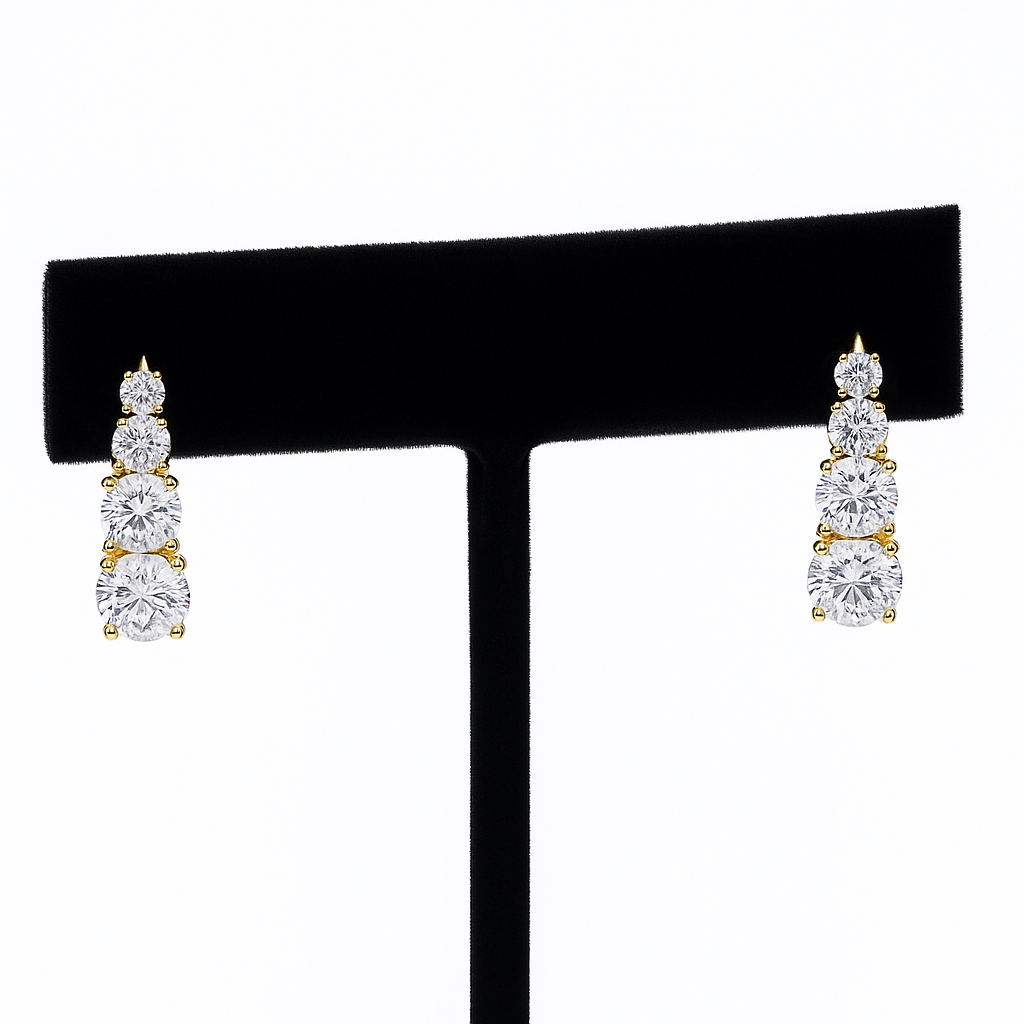 Ethereal Dreams – 2 CT Moissanite Gradient Hoops