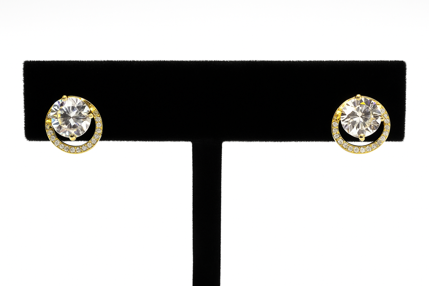 Top of Rock Studs – 925 Sterling Silver Gold Plated Earrings