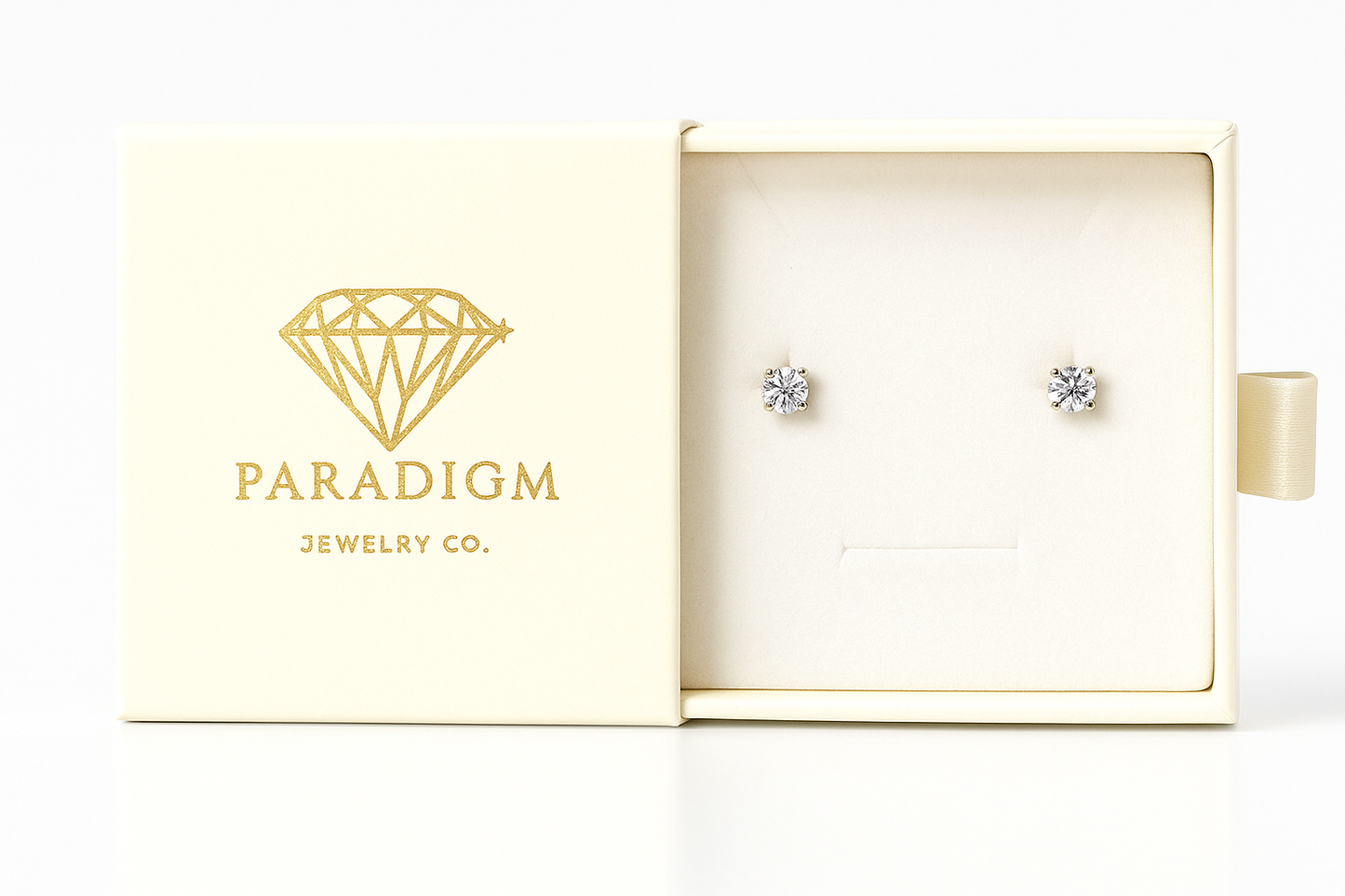 Heir of Light Studs – Silver Edition - 1CT Total Moissanite Earrings | 925 Sterling Silver