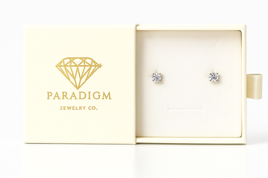 Heir of Light Studs – Silver Edition - 1CT Total Moissanite Earrings | 925 Sterling Silver