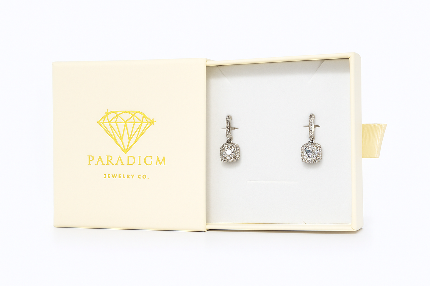 Classic Princess Earrings – 925 Sterling Silver Drop Earrings in Silver