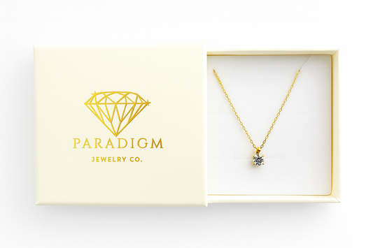 Forever and Ever, Amen Necklace - 1CT Moissanite Sterling Silver Pendant - Gold Color