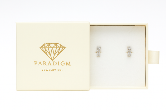 Luxe Pavé Bar Earrings